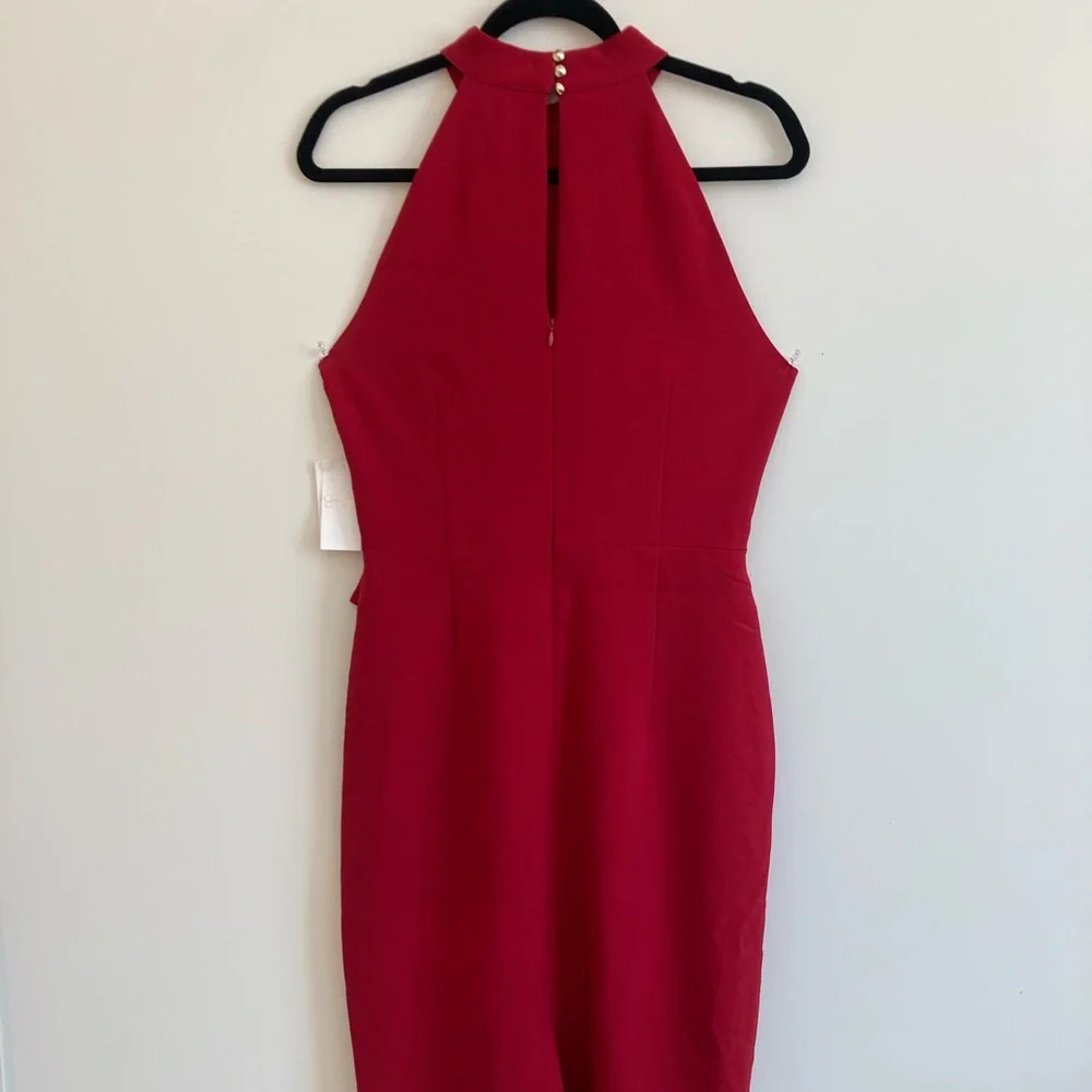 Jessica Simpson racer front red midi dress- US 12 - Picture 3 of 7